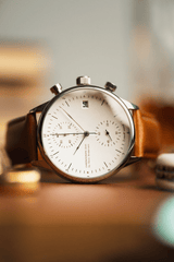 1844 Chronograph, Steel / White