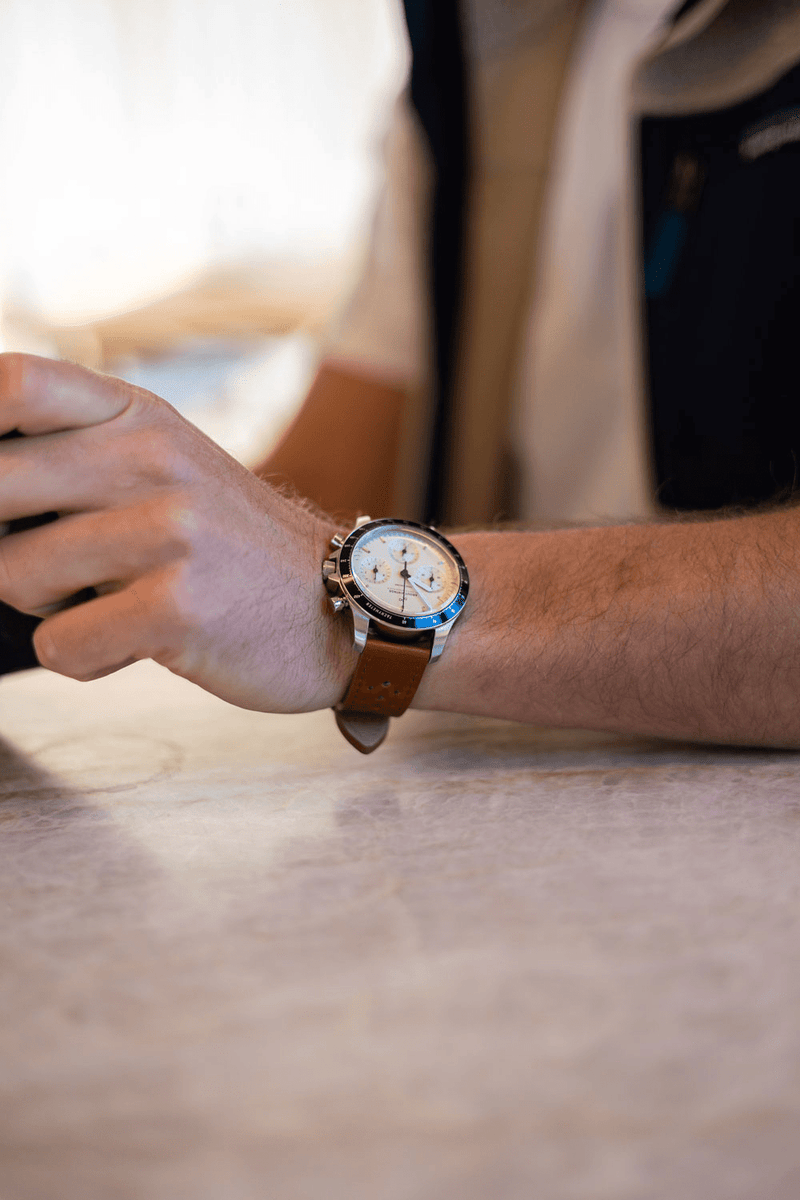 1960 Racing Chronograph, Steel / Off White