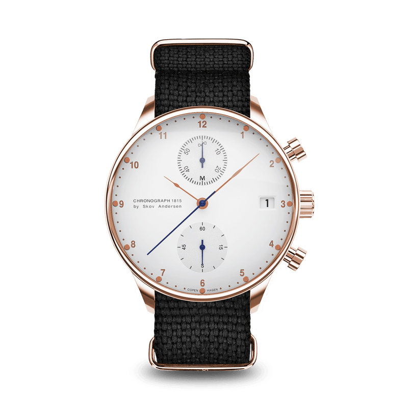 1815 Chronograph, Rose Gold / White