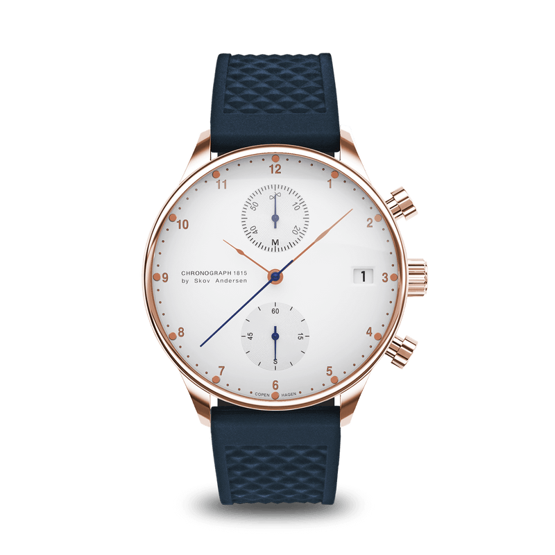 1815 Chronograph, Rose Gold / White