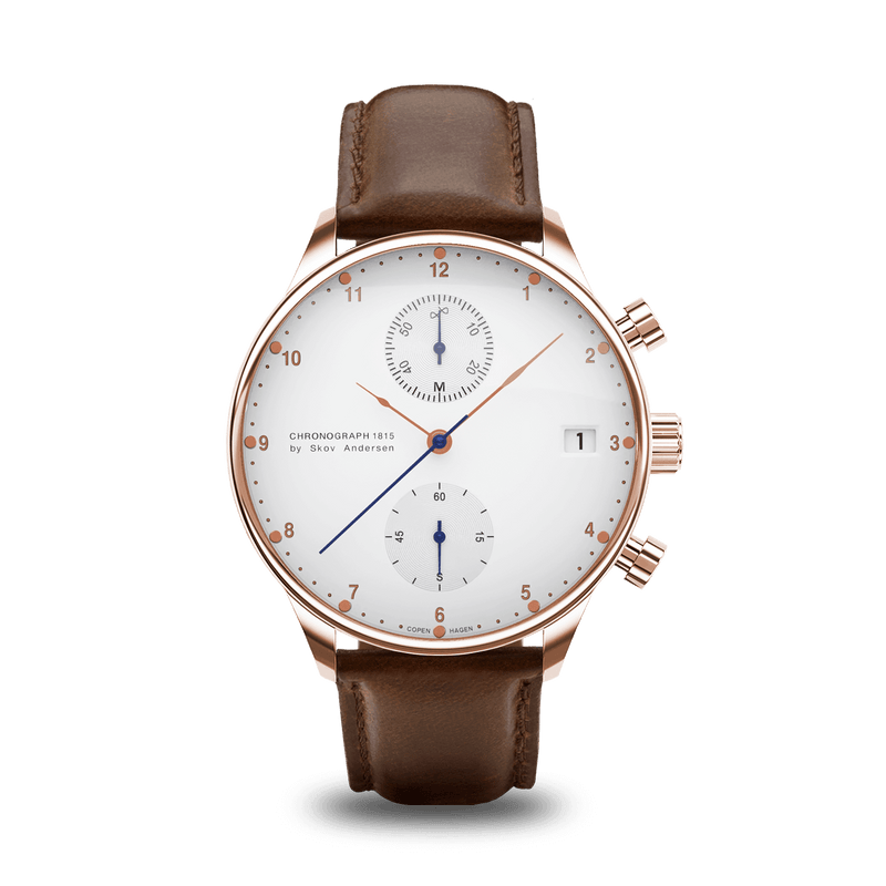 1815 Chronograph, Rose Gold / White