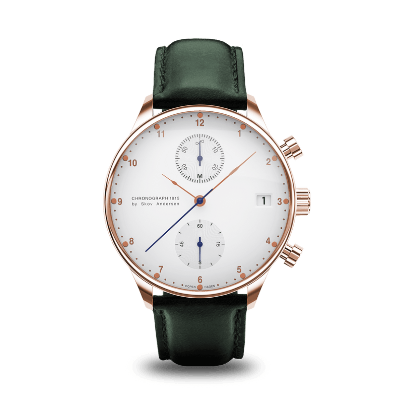 1815 Chronograph, Rose Gold / White