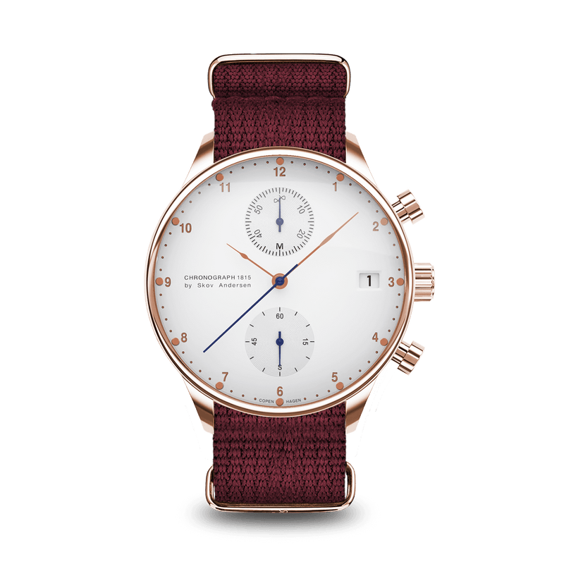 1815 Chronograph, Rose Gold / White