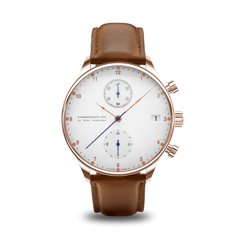 1815 Chronograph, Rose Gold / White