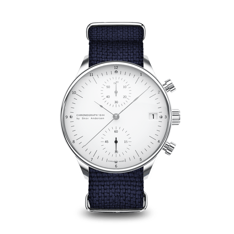 1844 Chronograph, Steel / White