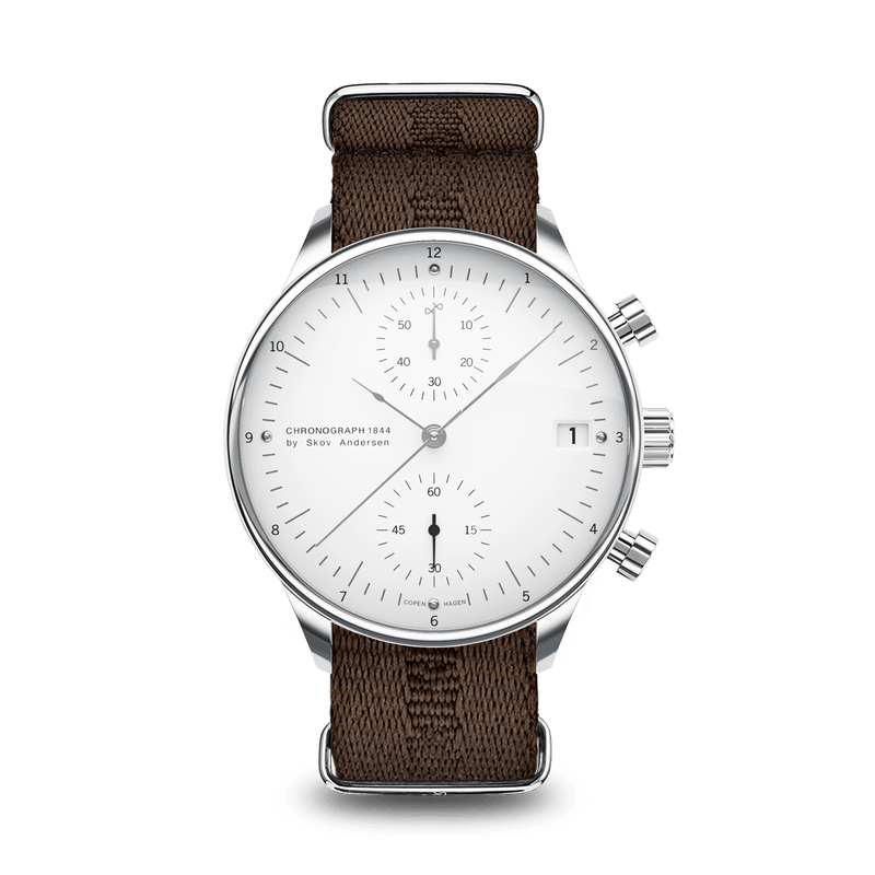 1844 Chronograph, Steel / White