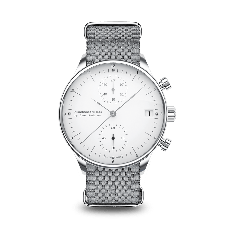 1844 Chronograph, Steel / White