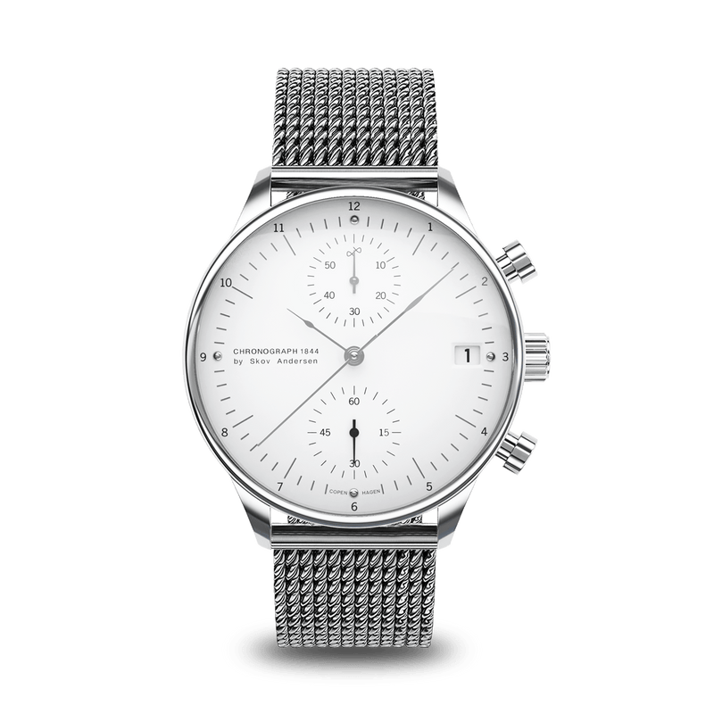 1844 Chronograph, Steel / White