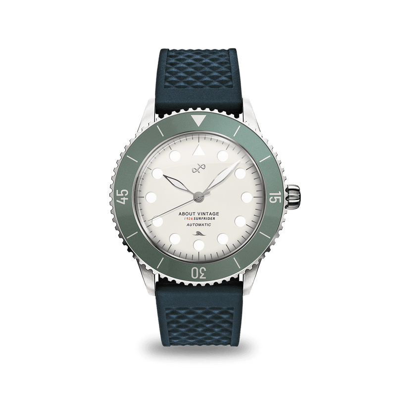 1926 Surfrider Automatic, Steel / Faded Green & Off White