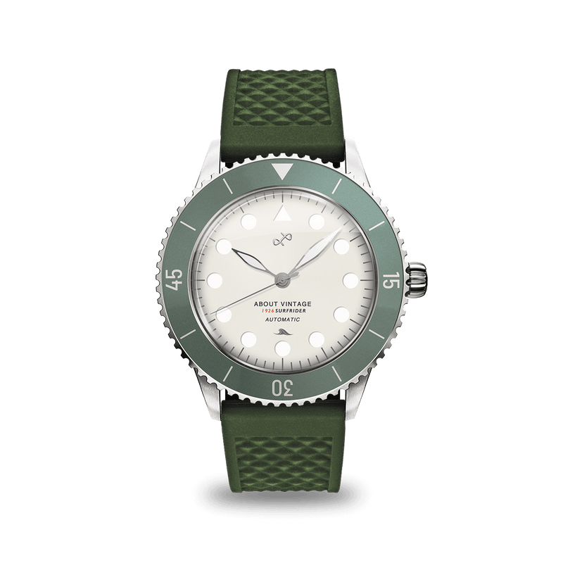 1926 Surfrider Automatic, Steel / Faded Green & Off White