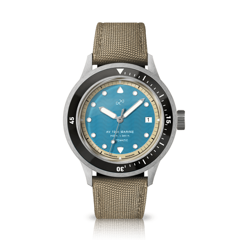 1956 Marine Automatic, Steel / Caribbean Blue