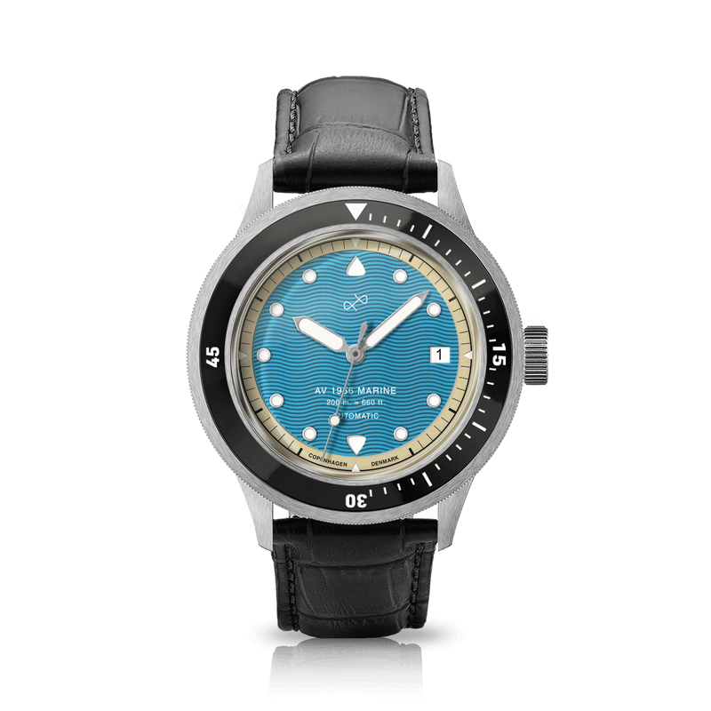 1956 Marine Automatic, Steel / Caribbean Blue