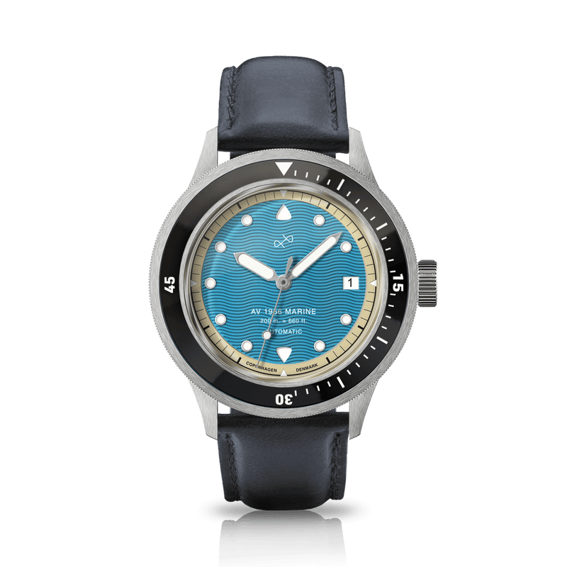 1956 Marine Automatic, Steel / Caribbean Blue