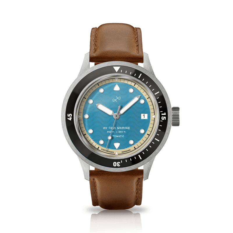 1956 Marine Automatic, Steel / Caribbean Blue