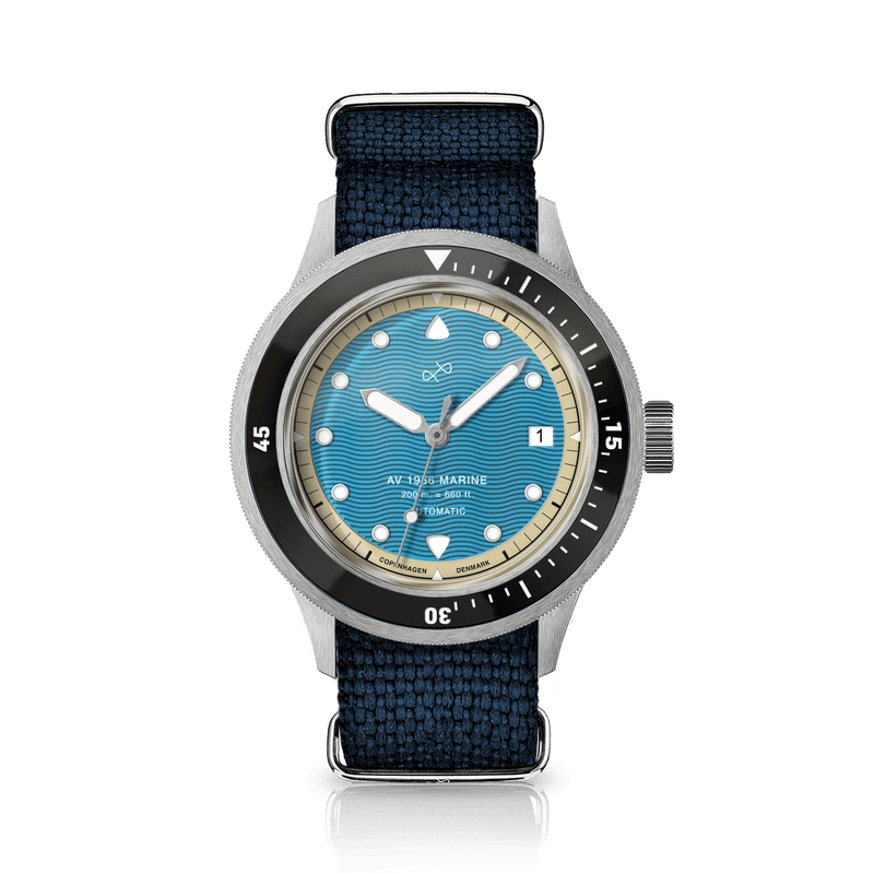 1956 Marine Automatic, Steel / Caribbean Blue