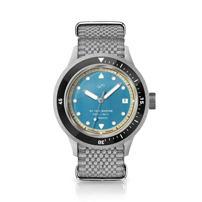 1956 Marine Automatic, Steel / Caribbean Blue