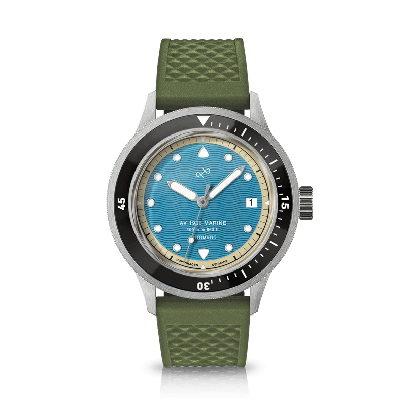 1956 Marine Automatic, Steel / Caribbean Blue