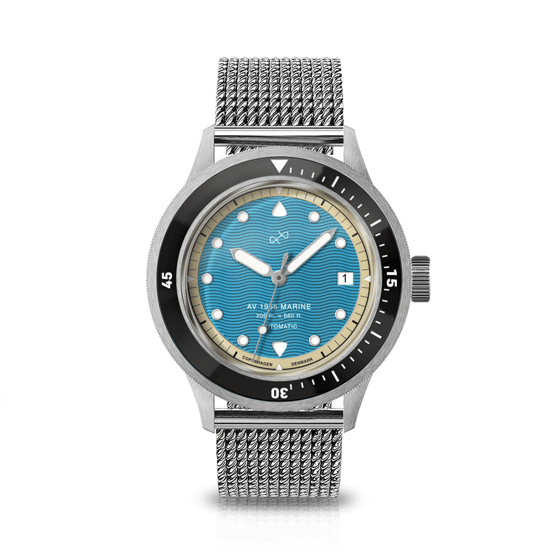 1956 Marine Automatic, Steel / Caribbean Blue