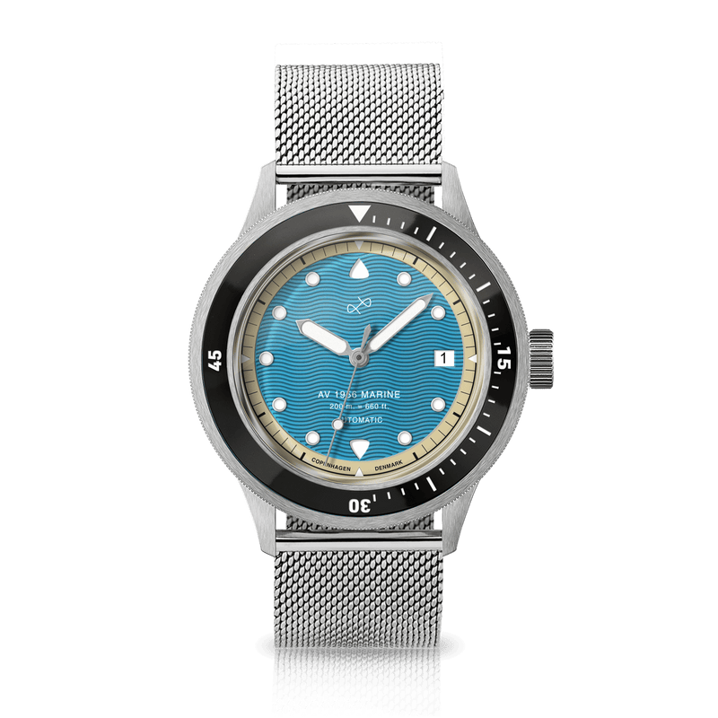 1956 Marine Automatic, Steel / Caribbean Blue