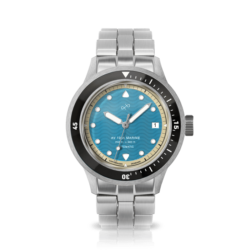 1956 Marine Automatic, Steel / Caribbean Blue