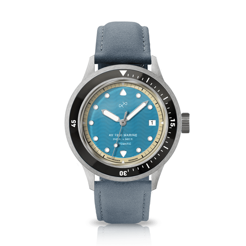 1956 Marine Automatic, Steel / Caribbean Blue