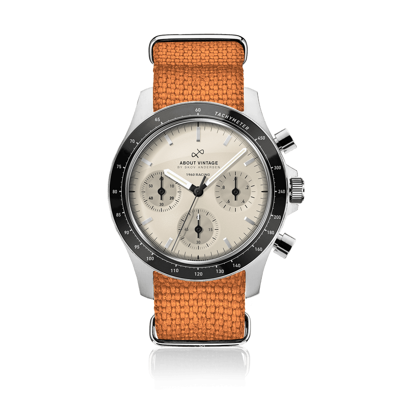 1960 Racing Chronograph, Steel / Off White