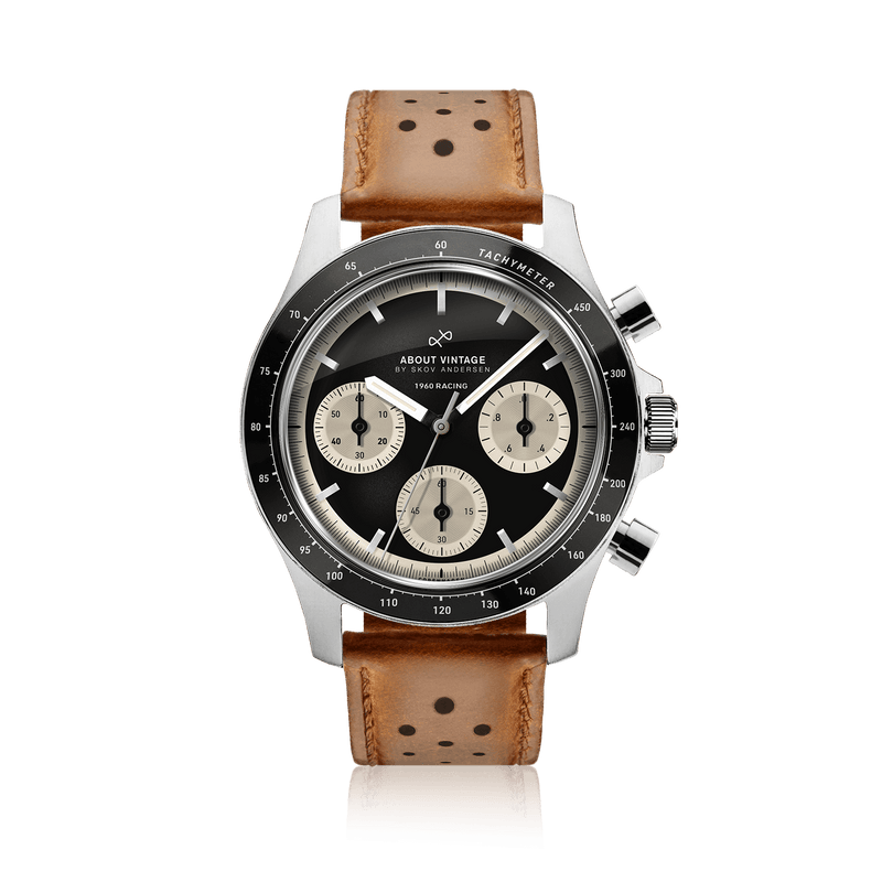 1960 Racing Chronograph, Steel / Black & Off White