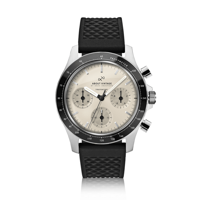 1960 Racing Chronograph, Steel / Off White