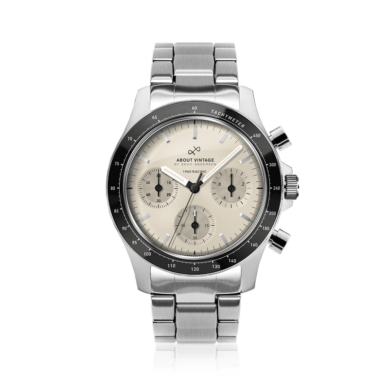 1960 Racing Chronograph, Steel / Off White