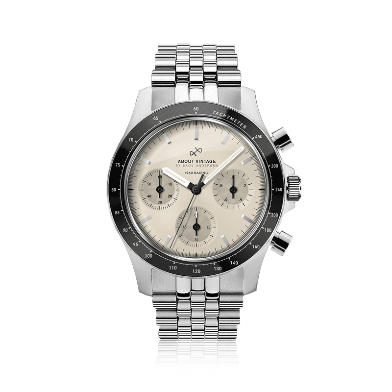 1960 Racing Chronograph, Steel / Off White