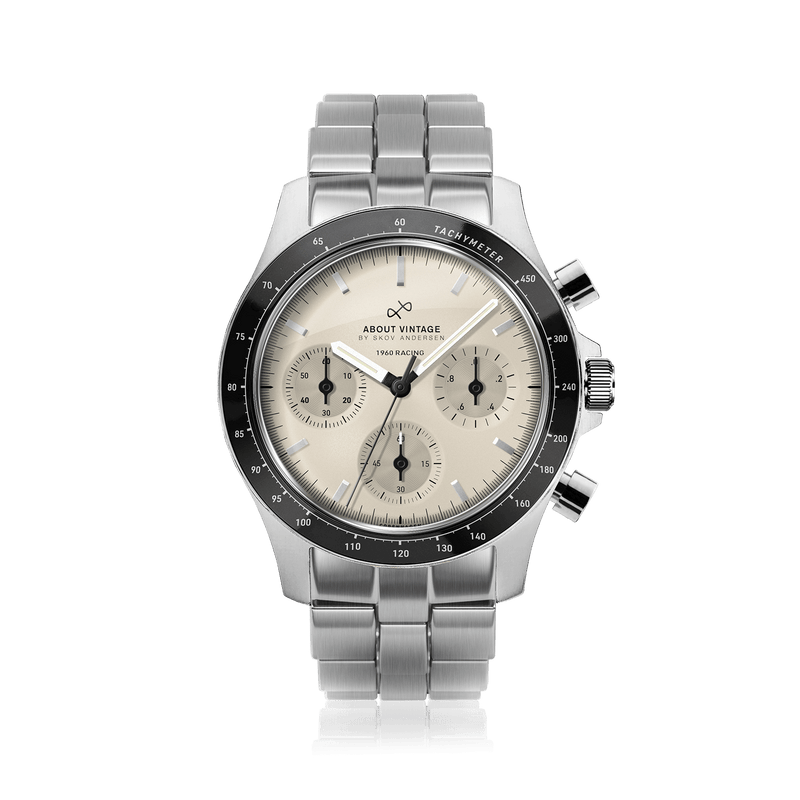 1960 Racing Chronograph, Steel / Off White