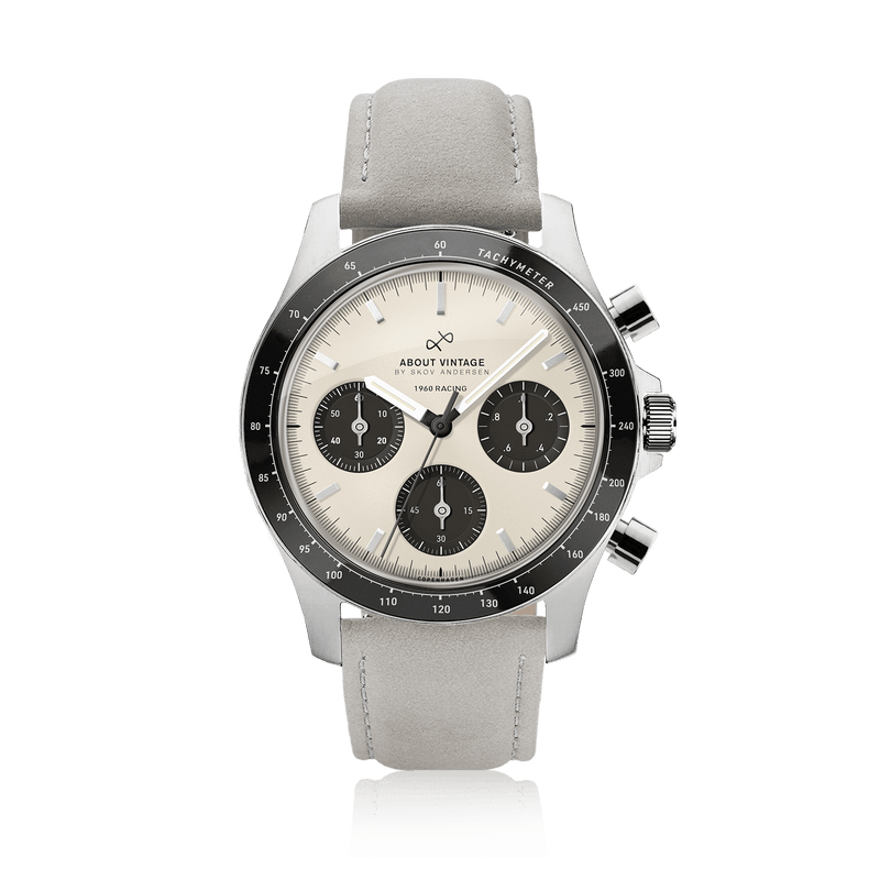 1960 Racing Chronograph, Steel / Off White & Black