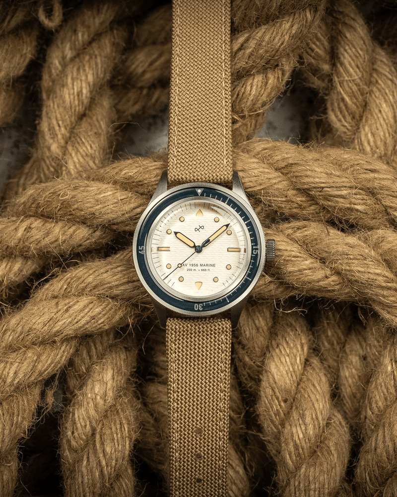 1956 Marine, Steel / Navy & Off White