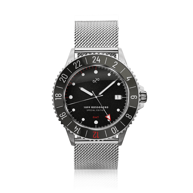 1899 Rossonero GMT, Steel / Black