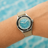 1956 Marine Automatic, Steel / Caribbean Blue